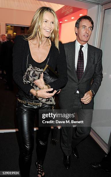 Elle Macpherson and Tim Jefferies attend the PAD London private preview of the 2011 Pavilion of Art & Design in Berkeley Square on October 10, 2011...
