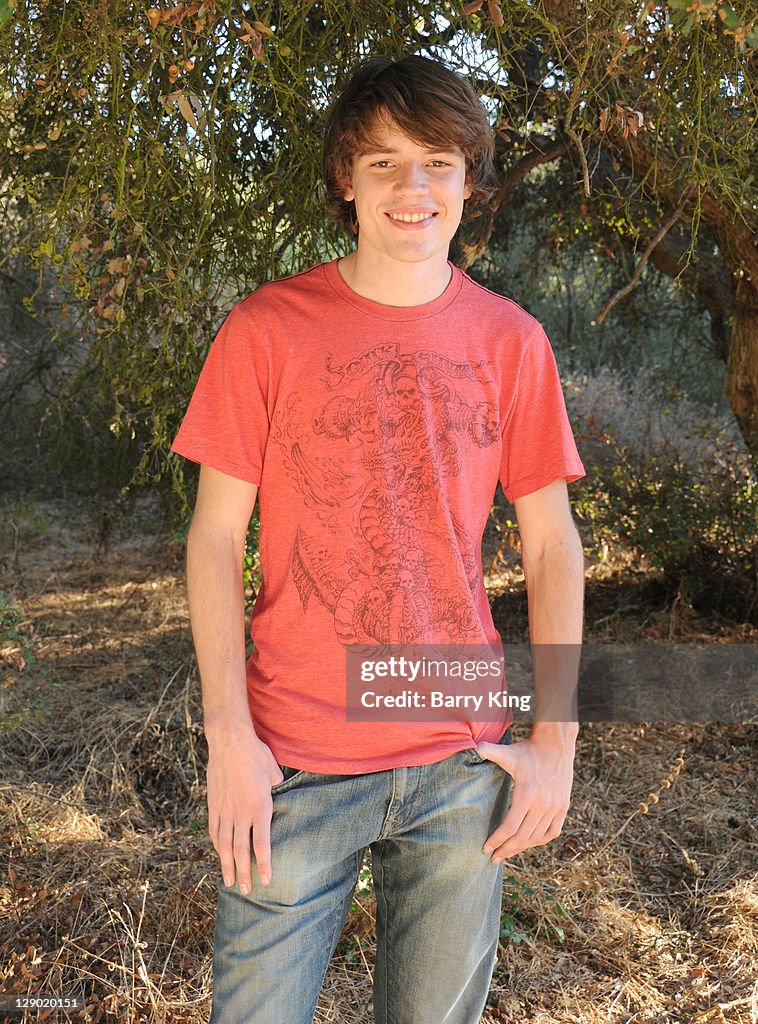 Actor Aaron Tyler poses during a photo shoot on October 10, 2011 in