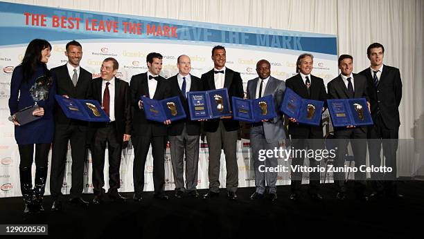 Kay Rush, Ryan Giggs, Antonio Caliendo, Luis Figo, Prince Albert II of Monaco, Ruud Gullit, Abedi Pele, Rabah Madjer, Javier Zanetti and Giancarlo...