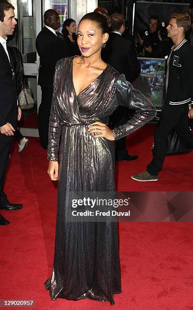 Shanika Warren-Markland attends the UK premiere of Demons Never Die at Odeon West End on October 10, 2011 in London, England.