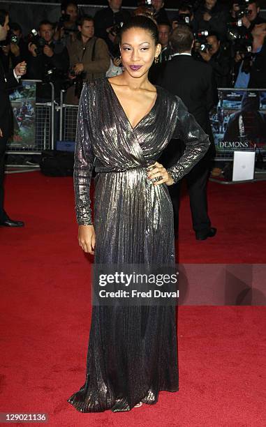 Shanika Warren-Markland attends the UK premiere of "Demons Never Die" at Odeon West End on October 10, 2011 in London, England.