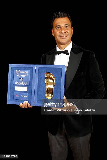 Football legend Ruud Gullit attend the Golden Foot Ceremony Awards on October 10, 2011 in Monaco, Monaco.