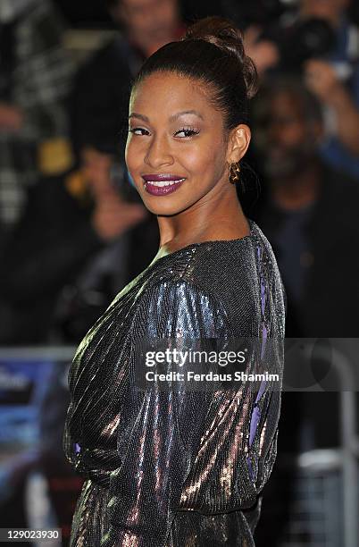 Shanika Warren-Markland attends the UK premiere of "Demons Never Die" at Odeon West End on October 10, 2011 in London, England.