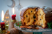 Panettone, traditional italian Christmas cake