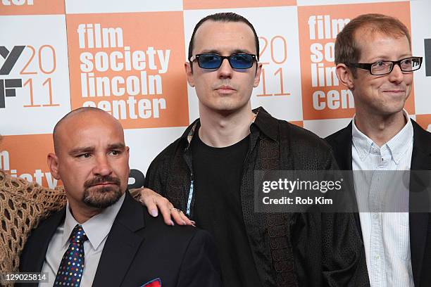 West Memphis Three Jessie Misskelley Jr., Damien Echols and Jason Baldwin attend the 49th annual New York Film Festival presentation of "Paradise...