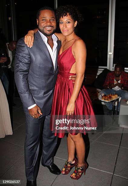 Malcolm-Jamal Warner and Tracee Ellis Ross attend the "Reed Between The Lines" VIP screening at Bar Basque on October 10, 2011 in New York City.