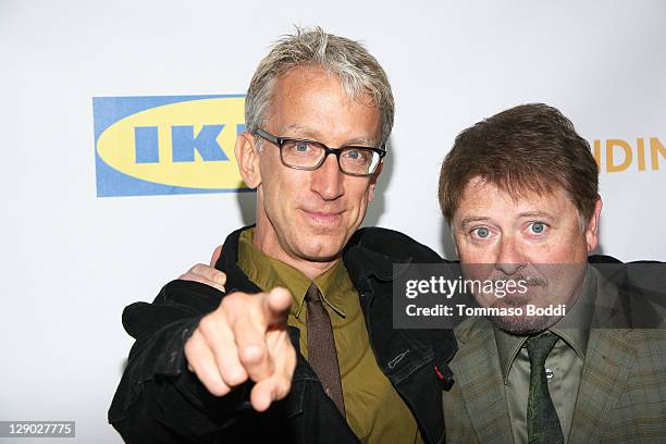 Actor Andy Dick and Dave Foley attend the "Easy To Assemble" season 3 premiere held at the American Cinematheque's Egyptian Theatre on October 10,...