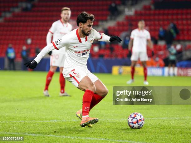 Suso aka Jesus Joaquin Fernandez Saez de la Torre of Sevilla FC during the UEFA Champions League Group E stage match between Stade Rennais and FC...