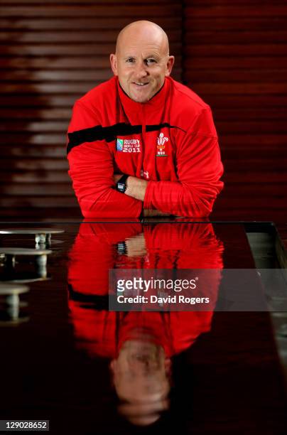 Wales assistant coach Shaun Edwards poses during a Wales IRB Rugby World Cup 2011 media session at Sky City on October 11, 2011 in Auckland, New...