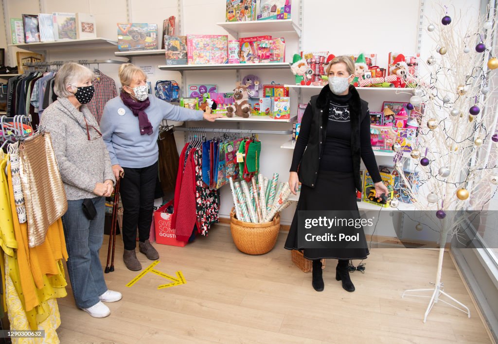 The Countess Of Wessex's Visits The Shooting Star Children's Hospices Charity Shop In Hampton