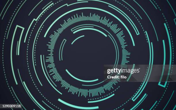 tech abstract circles background - hud stock illustrations