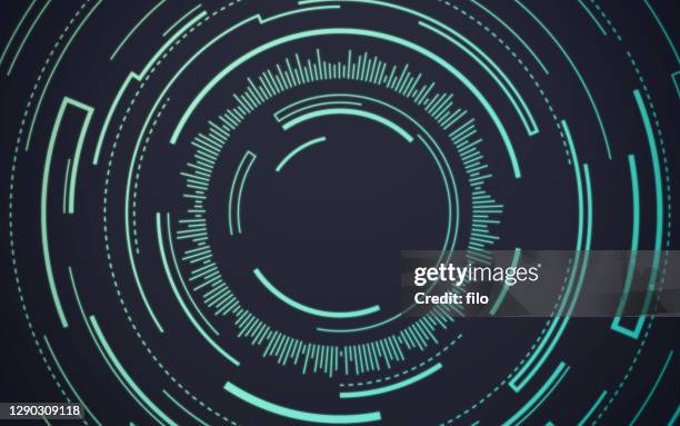 tech abstract circles background - digital viewfinder stock illustrations