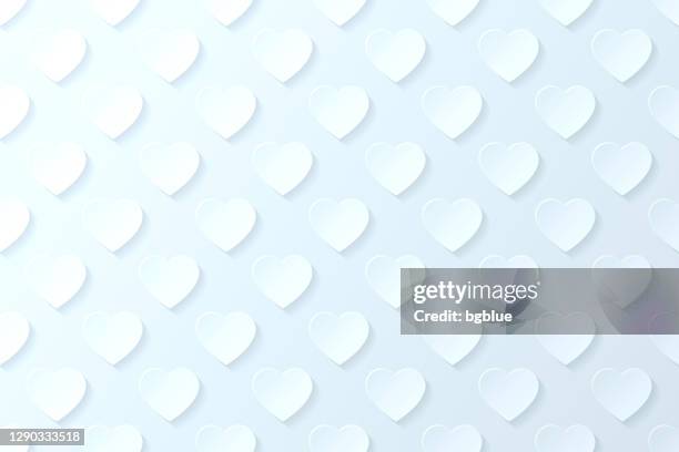 abstrakte bläulich weiße hintergrund - herz-muster - abstract background heart stock-grafiken, -clipart, -cartoons und -symbole