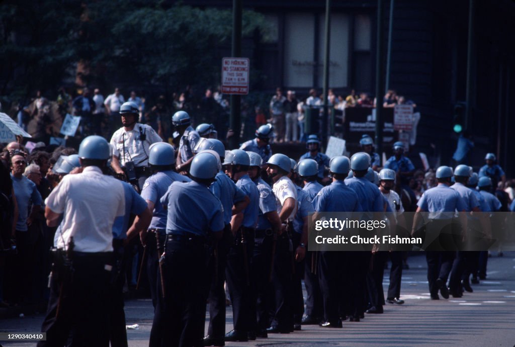 Chicago Police At A Neo-Nazi Rally