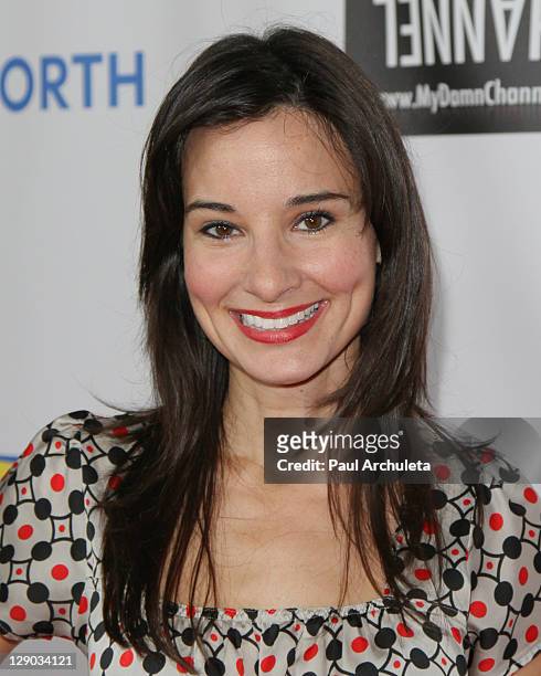 Actress Alison Becker arrives at the "Easy To Assemble" season 3 premiere at American Cinematheque's Egyptian Theatre on October 10, 2011 in...