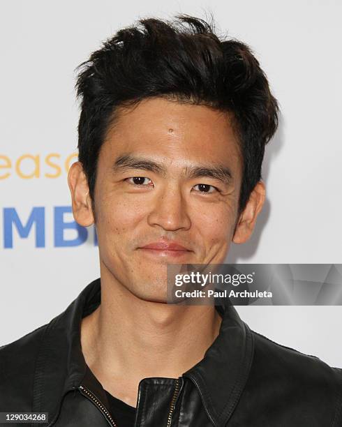 Actor John Cho arrives at the "Easy To Assemble" season 3 premiere at American Cinematheque's Egyptian Theatre on October 10, 2011 in Hollywood,...