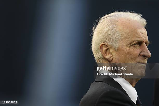 Giovanni Trapattoni coach of Republic of Ireland during the EURO 2012 Group B qualifying match between the Republic of Ireland and Armenia at the...