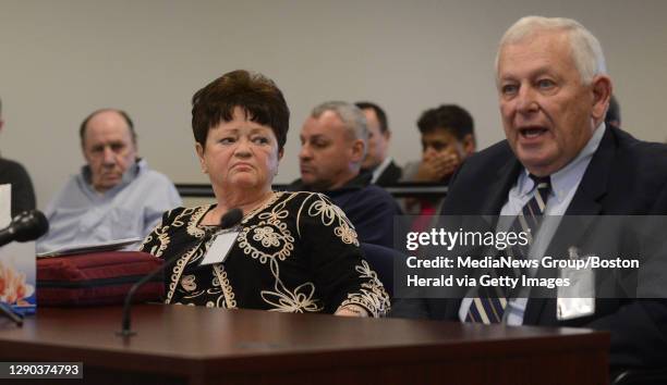 . Parole board hearing for Norman Porter, a convict who escaped for 20 years and arrested in 2005 in Chicago. Doris 'Dottie' Johnson listens to...