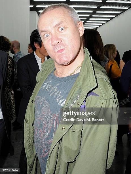 Damien Hirst attends the opening of the new White Cube Bermondsey gallery on October 11, 2011 in London, England.