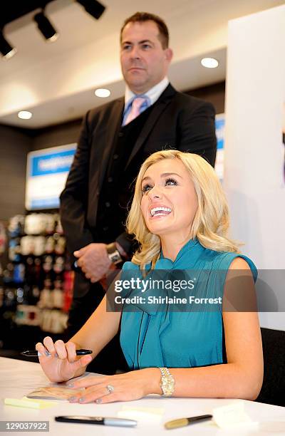 Katherine Jenkins signs autographs while promoting her new album 'Daydream' at HMV on October 11, 2011 in The Trafford Centre, Manchester, England.