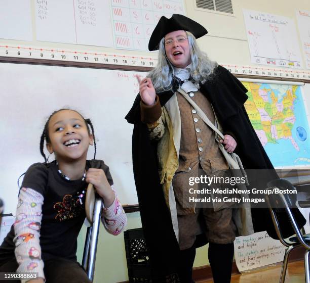 Third graders at the Mather School in Dorchester got a surprise visit from Ben Franklin 'aka' Jeremy Murphy from the Freedom Trail Foundation. Ben...