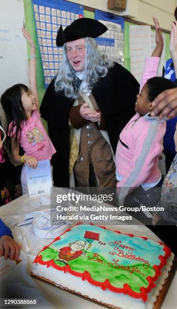 Third graders at the Mather School in Dorchester got a surprise visit from Ben Franklin 'aka' Jeremy Murphy from the Freedom Trail Foundation. Ben...