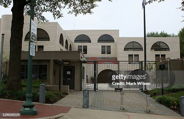 The Israeli embassy is shown, on October 11, 2011 in Washington, DC. Earlier today U.S. Attorney General Eric Holder announced that a plot was foiled...
