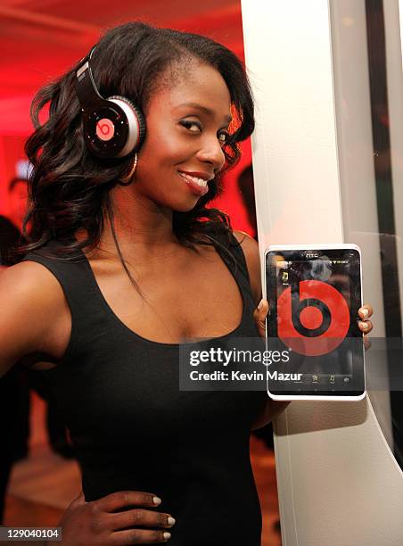 Atmosphere during the unveiling of Beats By Dr. Dre 2011 holiday product line-up at CLVT on October 11, 2011 in New York City.