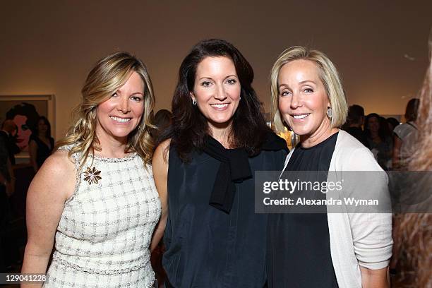 Maria Bell, Julie Jaffe and Krista McDermott at Ladies' Luncheon hosted by Debra Black to Preview The Elizabeth Taylor Collection from CHRISTIE'S...