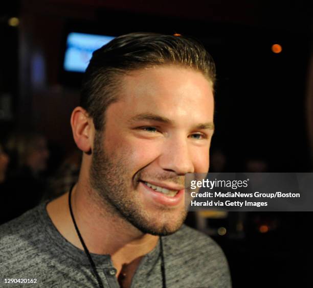 New England Patriots' Julian Edelman attends the 10th annual Flutie Bowl at King's in Dedham on Monday, January 28, 2013. Staff photo by Christopher...