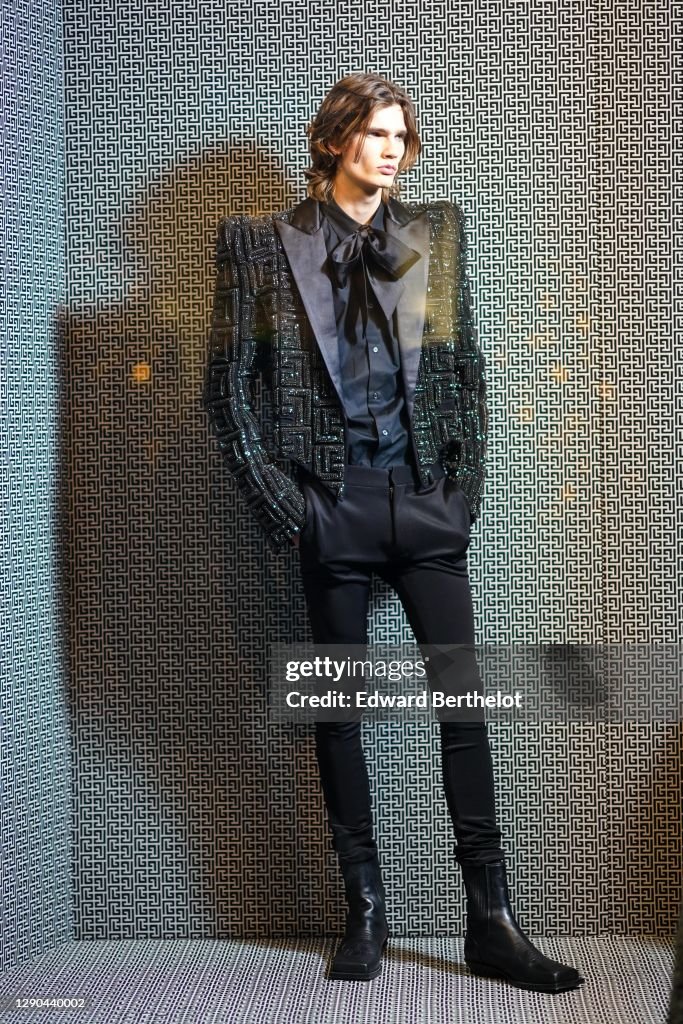 Olivier Rousteing Shoots Balmain Pre-Fall 2021 Collection From Saint-Honore Flagship In Paris
