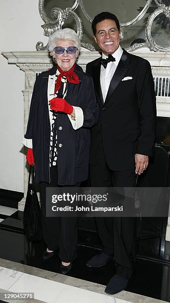 Marti Stevens and Clint Holmes attend "Clint Holmes: 'Remembering Bobby Short' " opening night event at Cafe Carlyle on October 11, 2011 in New York...