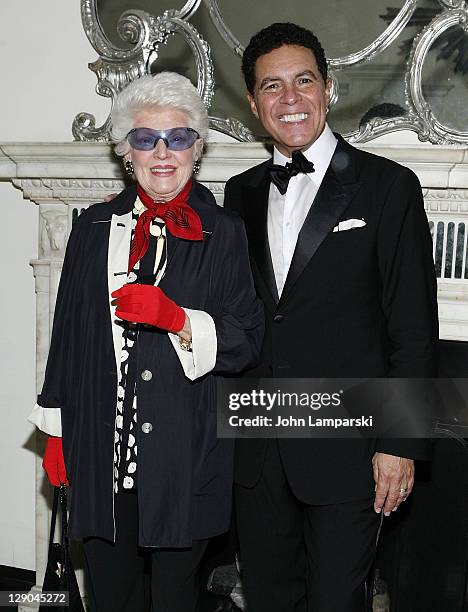 Marti Stevens and Clint Holmes attend "Clint Holmes: 'Remembering Bobby Short' " opening night event at Cafe Carlyle on October 11, 2011 in New York...