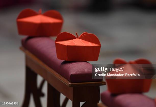 Pope Francis celebrates Holy Mass in St. Peter's Basilica at the altar of the chair with the new cardinals, elected yesterday during the Consistory....