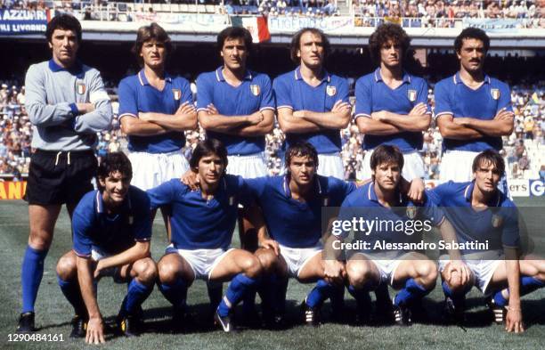 Italy team line up Dino Zoff, Giancarlo Antognoni,Gaetano Scirea, Francesco Graziani, Fulvio Collovati, Claudio Gentile Paolo Rossi, Bruno Conti,...