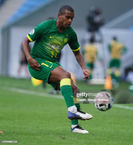 Fernando of Beijing FC on the ball during the AFC Champions League quarter final match between Ulsan Hyundai and Beijing FC at the Al Janoub Stadium...