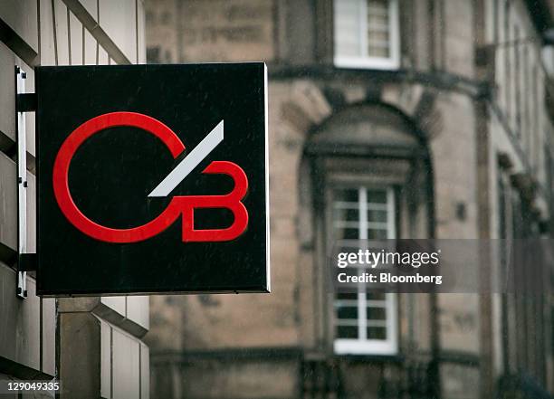 The logo of Clydesdale Bank hangs outside of a branch in Edinburgh, Scotland, on Tuesday, Oct. 11, 2011. Sun Capital, backed by Hugh Osmond, made a 2...
