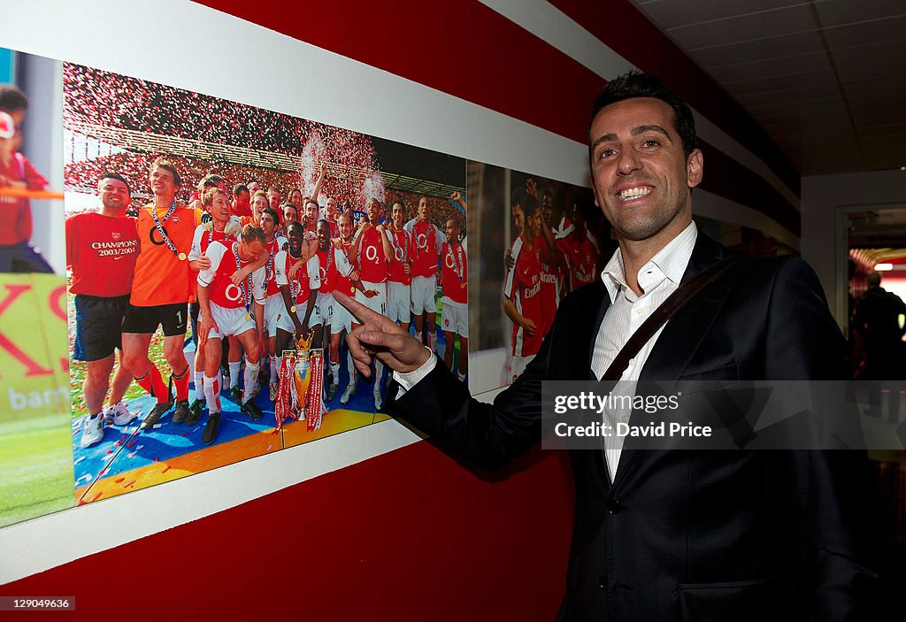 Former Arsenal player Edu Visits Emirates Stadium