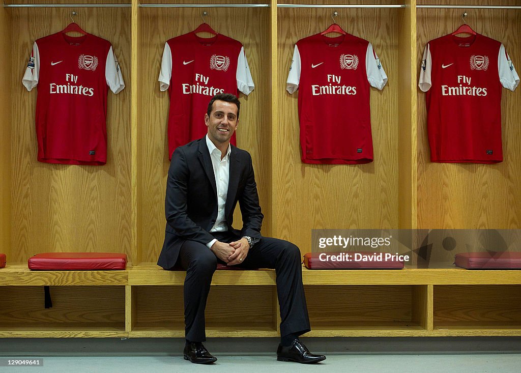 Former Arsenal player Edu Visits Emirates Stadium