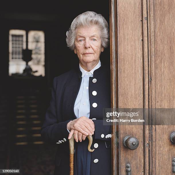 The Duchess of Devonshire, Deborah Cavendish is photographed for the Observer on August 26, 2003 in Chatsworth, England.