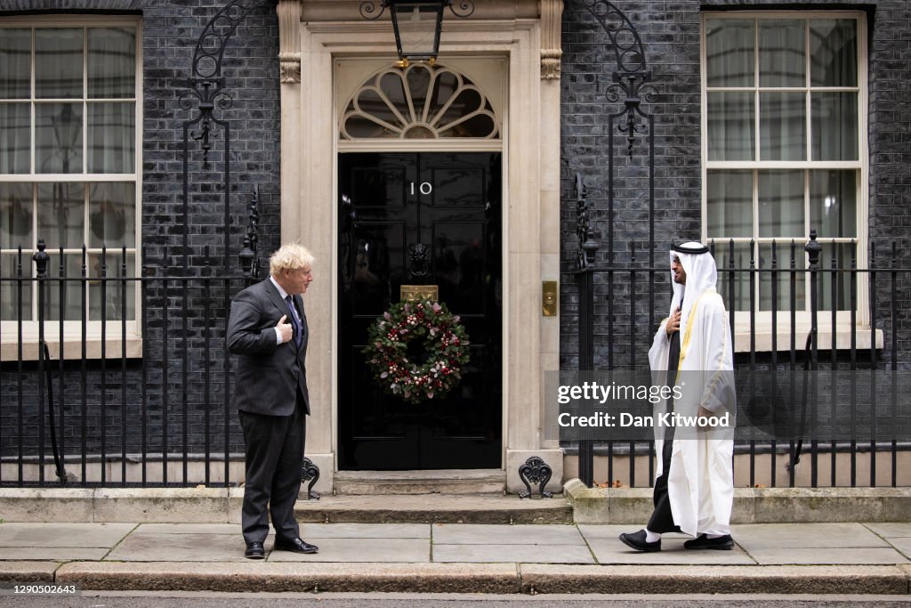 British PM Greets Sheikh Mohammed bin Zayed Al-Nahyan On Downing Street