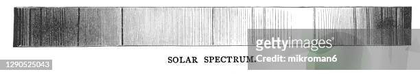 old engraved illustration of solar spectrum - eyesight diagram stock pictures, royalty-free photos & images