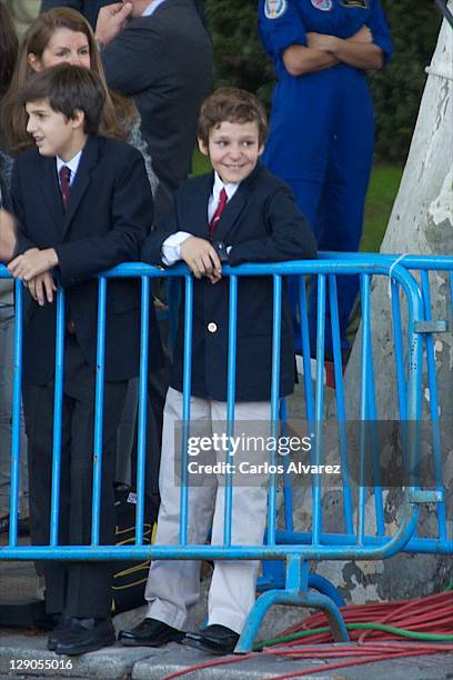 Felipe Juan Froilan of Spanish Royal Family attends the National Day Military Parade on October 12, 2011 in Madrid, Spain.