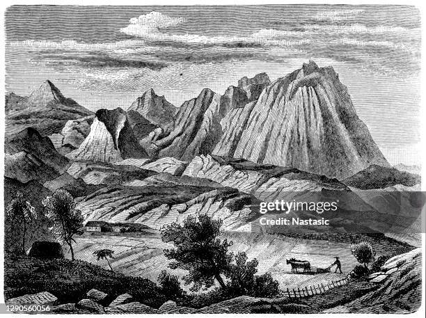 el jorullo is a cinder cone volcano in michoacán, central mexico - cone volcano stock illustrations