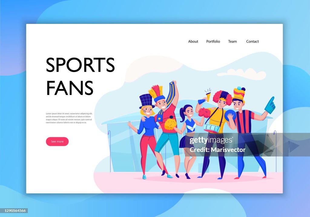 Cheering Banner Example Fans Cheering Team Concept Banner High-Res Vector Graphic - Getty Images