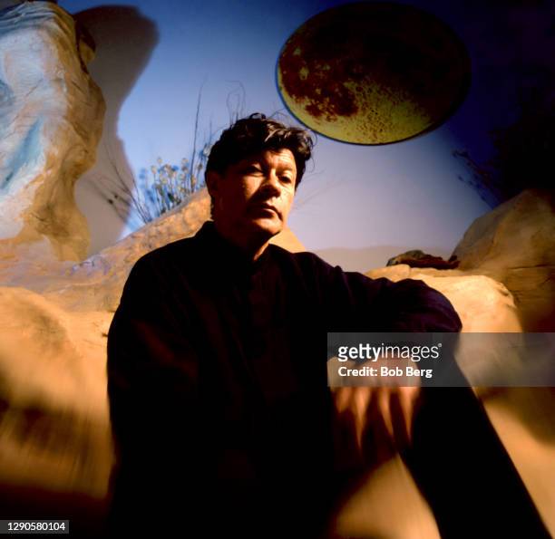 Canadian singer/songwriter and founding member/guitarist of "The Band", Robbie Robertson poses for a portrait circa November, 1994 at The National...
