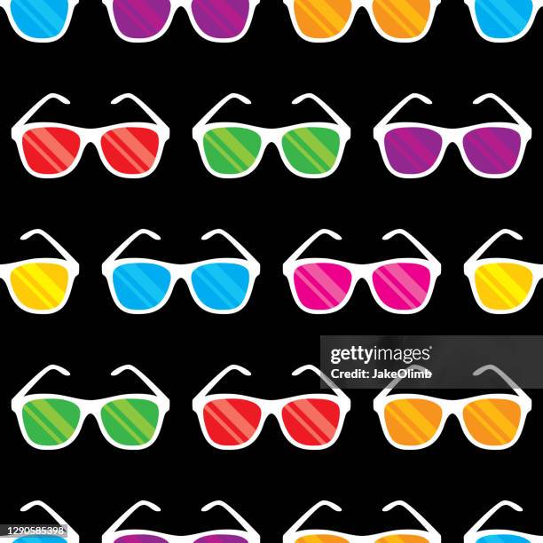 sunglasses pattern colorful 2 - nerd background stock illustrations