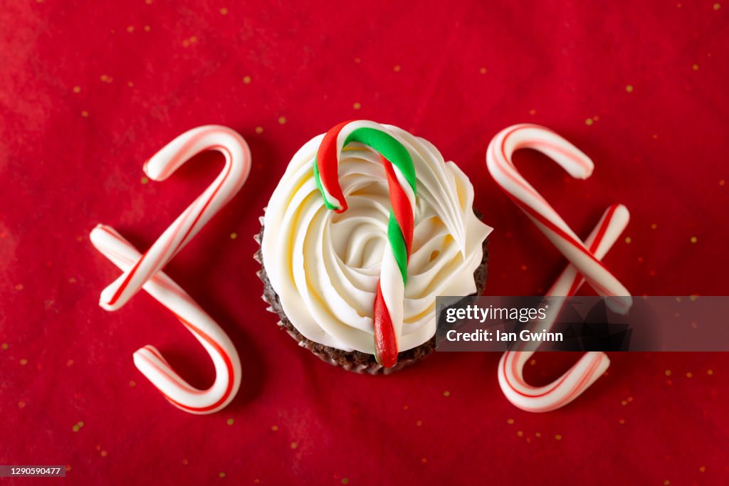 Candy Cane Cupcake