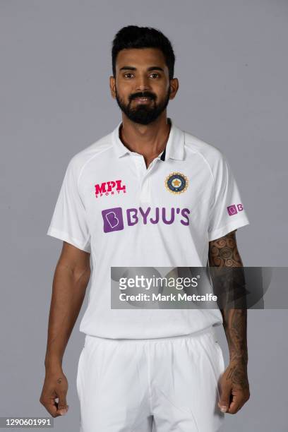 Rahul poses during the India Test squad headshots session at the Intercontinental on December 10, 2020 in Sydney, Australia.