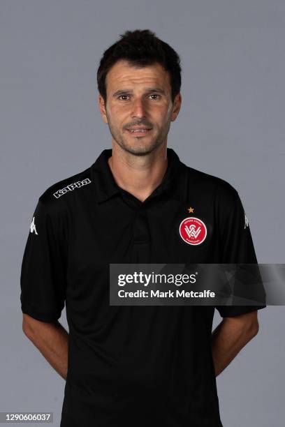 Labinot Haliti poses during the Western Sydney Wanderers A-League 2020/21 team headshots session at Bankwest Stadium on December 09, 2020 in Sydney,...